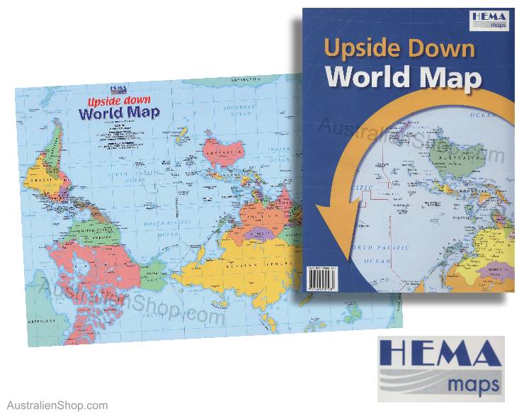 Poster - Australia - Upside Down - World Map