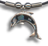 Opal-Pendant "Bend Dolphin"