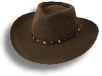 Wool Hat - Emerald - brown - Australien Shop