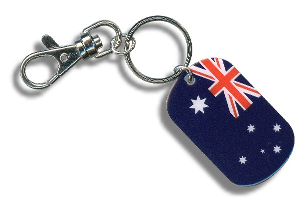 Schlüsselanhänger Dog Tag - Australien Flagge