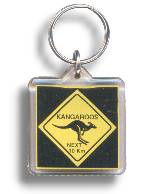 Keyring "Kangaroo Roadsign"