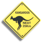Roadsign "Kangaroos" small