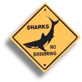Roadsign Sticker "Shark"