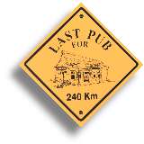 Roadsign Sticker "Last Pub"