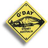 Magnet "Roadsign G'Day Sydney"