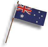 Australien Flagge mit Holzstab, 30x45cm